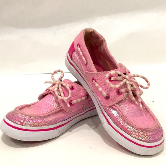 Sperry Other - 👍 2/$10 - Sperry Top-Sider Girls Shoes Size 12 Bahama Jr Pink Sequins